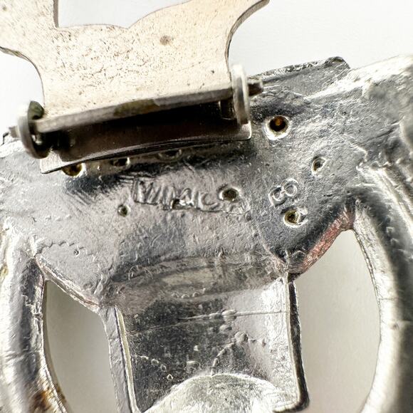 vintage WMCA pink & clear rhinestones Dress scarf Clip sparkle jewelry - Picture 7 of 7